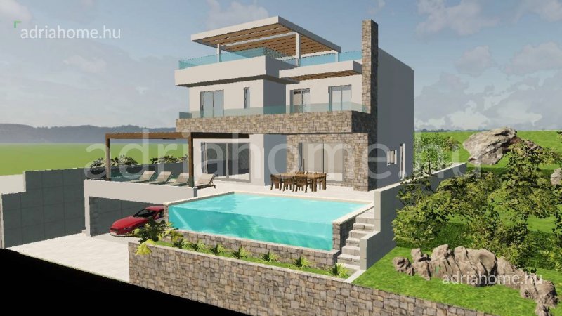 Marina – Trogir: Luksuzna villa u projektu 300 m od mora 