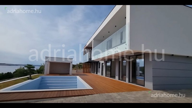 Stara Novalja - Villa 280 m2, medencével, kilátással a tengerre
