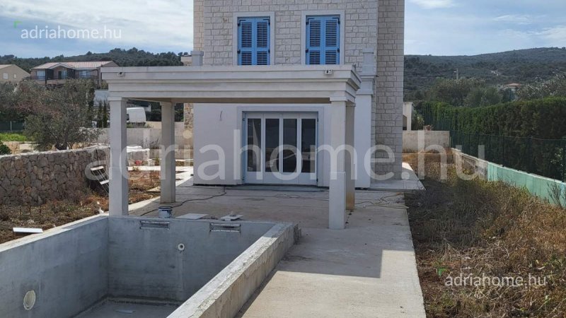 Pašman Island - Luxury stone villa with pool, first row to the sea