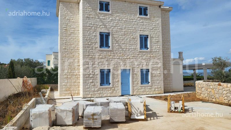 Pašman Island - Luxury stone villa with pool, first row to the sea