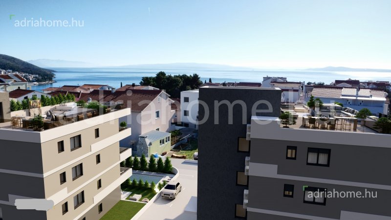 Čiovo – Újépítésű apartmanok úszómedencével, tetőteraszokkal és kilátással