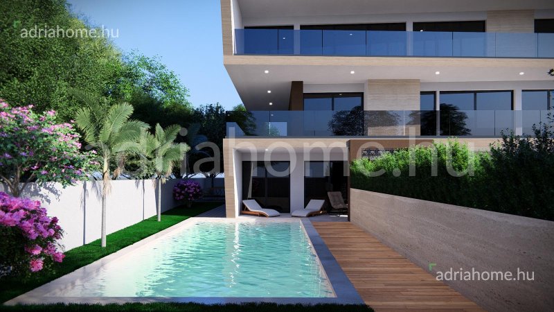 Zadar - Luxus apartmanok medencével 70 m-re a tengertől