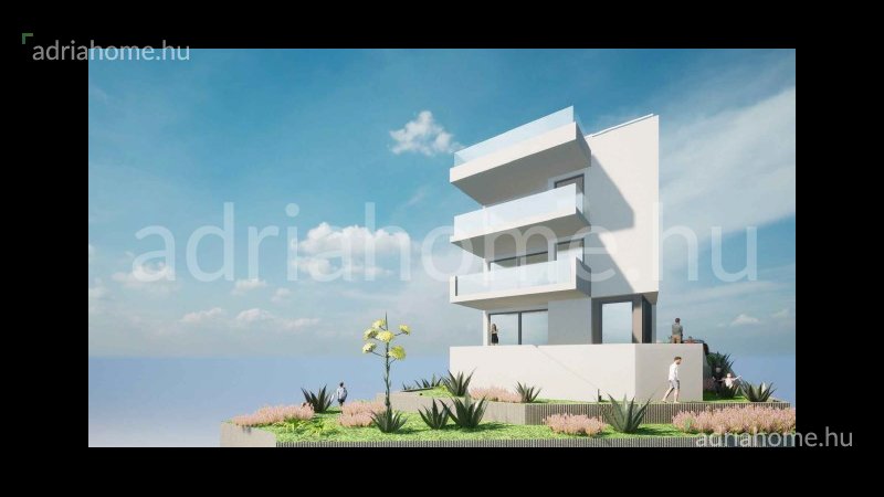 Čiovo - Új építésű, luxus penthouse apartmanok tetőterasszal és nyílt kilátással a tengerre 
