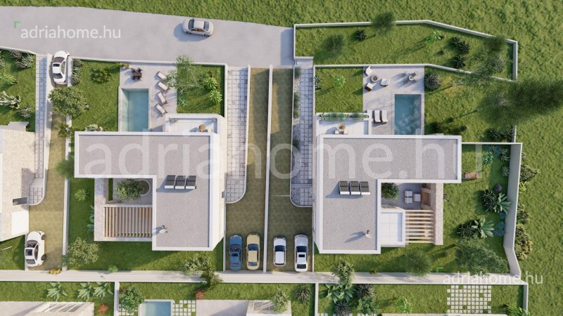 Rogoznica - Luxury family houses with swimming pool and large garden under construction