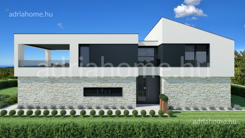 Poreč – 3 luxusvilla új épületben medencével és tengerre néző kilátással