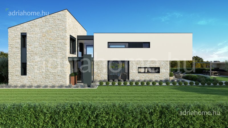 Poreč – 3 luxusvilla új épületben medencével és tengerre néző kilátással