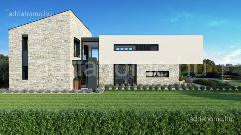 Poreč – 3 luxusvilla új épületben medencével és tengerre néző kilátással